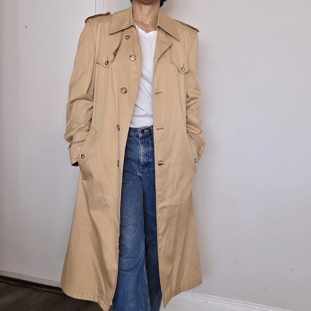 Dior Tan Single-Breasted Trench Coat